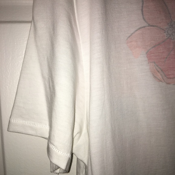 TORY BURCH NWOT AUTHENTIC 100% PIMA COTTON V-NECK FLORAL BLOUSE T-SHIRT - Picture 6 of 16